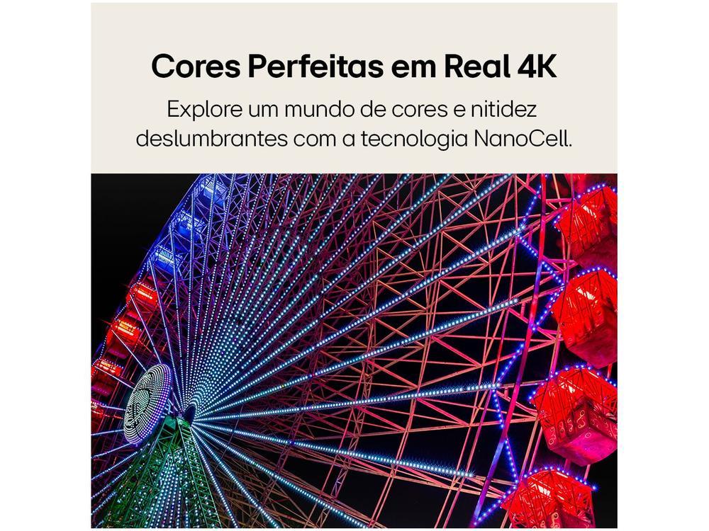 Smart TV 50" 4K LCD LED NanoCell LG 50NANO80TSA WebOS 24 Processador α5 Ger7 Wi-Fi e Bluetooth com Alexa 3 HDMI 2 USB - 21
