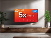 Smart TV 50" 4K LCD LED NanoCell LG 50NANO80TSA WebOS 24 Processador α5 Ger7 Wi-Fi e Bluetooth com Alexa 3 HDMI 2 USB - 3
