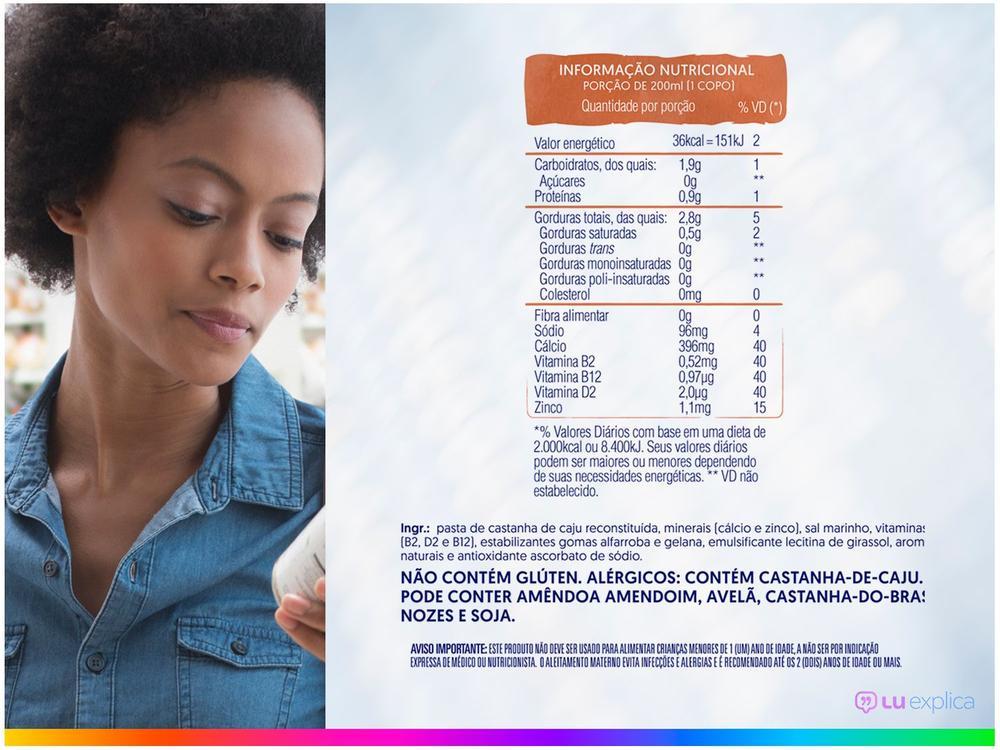 Bebida Vegetal Castanha de Caju Silk sem Açúcares - 4