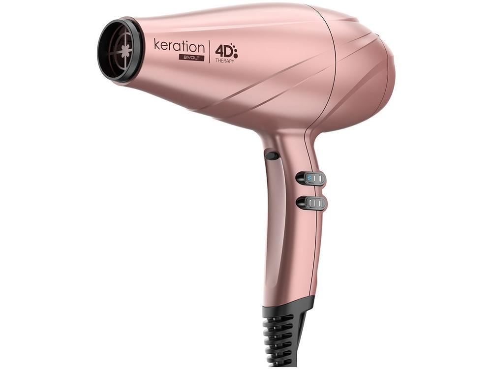 Secador de Cabelo GAMA Italy Rosé 2500W 3 Velocidades Keration 4D - 15