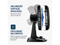 Ventilador de Mesa Mondial Super Turbo VTX-40-Crystal 40cm 8 Pás 3 Velocidades Preto e Azul - 19
