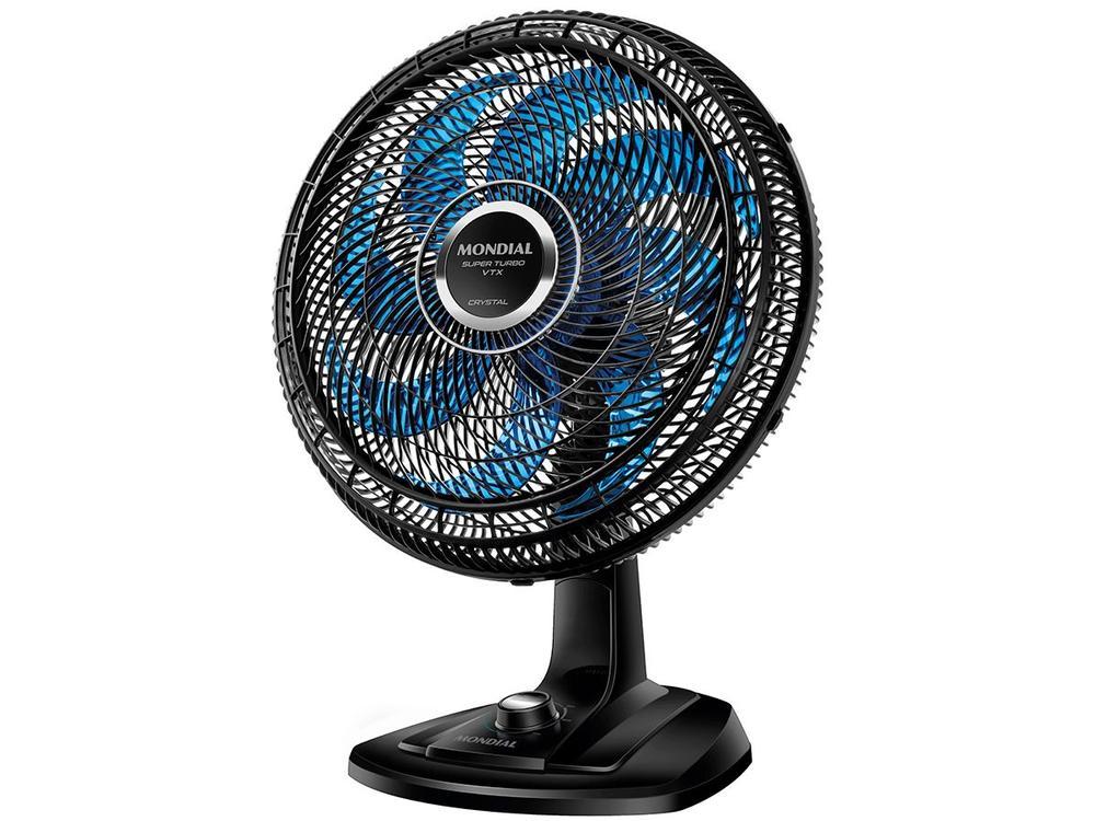 Ventilador de Mesa Mondial Super Turbo VTX-40-Crystal 40cm 8 Pás 3 Velocidades Preto e Azul - 17