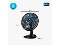 Ventilador de Mesa Mondial Super Turbo VTX-40-Crystal 40cm 8 Pás 3 Velocidades Preto e Azul - 12