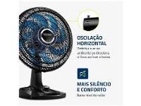 Ventilador de Mesa Mondial Super Turbo VTX-40-Crystal 40cm 8 Pás 3 Velocidades Preto e Azul - 5