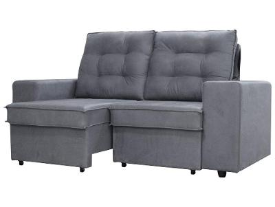 Sofá 2 Lugares Retrátil Reclinável Suede Phormatta Abbas SMP