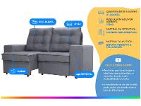 Sofá 2 Lugares Retrátil Reclinável Suede Phormatta Abbas SMP - 2