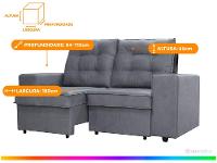 Sofá 2 Lugares Retrátil Reclinável Suede Phormatta Abbas SMP - 3