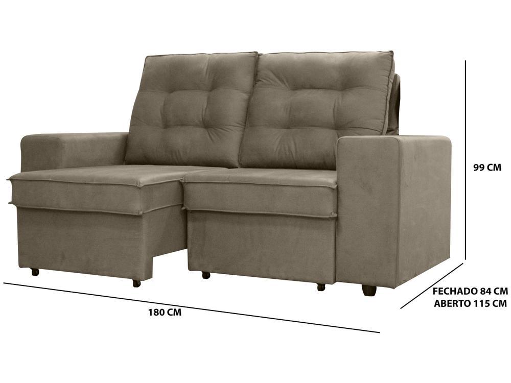 Sofá 2 Lugares Retrátil Reclinável Suede Phormatta Abbas SMP - 5