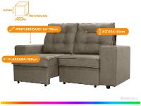 Sofá 2 Lugares Retrátil Reclinável Suede Phormatta Abbas SMP - 3