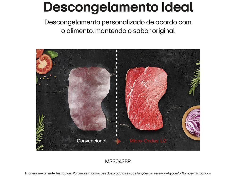 Micro-ondas LG 30L Prata MS3043BR - 14