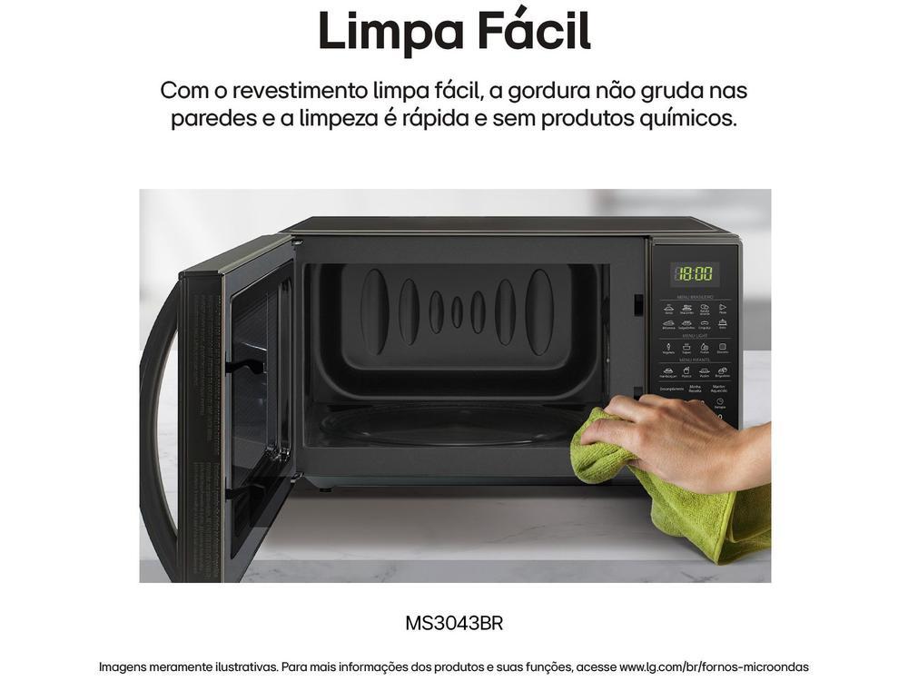 Micro-ondas LG 30L Prata MS3043BR - 21