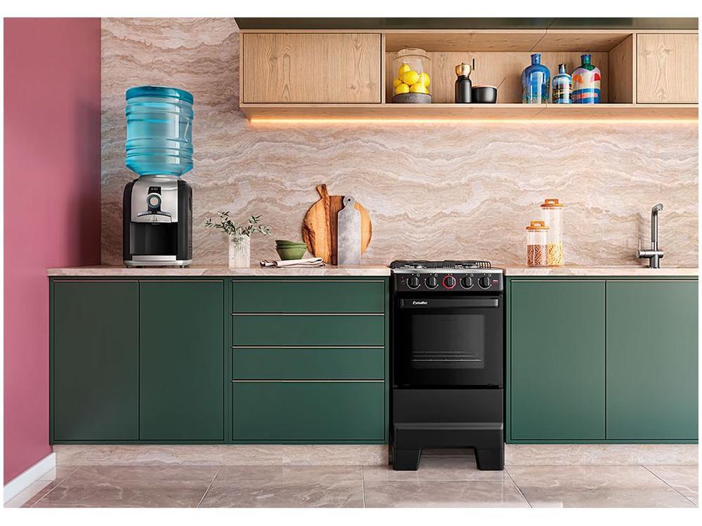 Fogão 4 Bocas Esmaltec Preto Ideal Super 4121 - 6