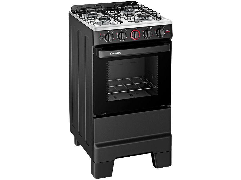 Fogão 4 Bocas Esmaltec Preto Ideal Super 4121 - 7