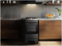 Fogão 4 Bocas Esmaltec Preto Ideal Super 4121