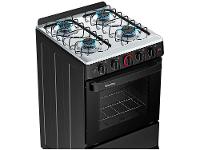 Fogão 4 Bocas Esmaltec Preto Ideal Super 4121 - 9