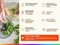 Mini Processador de Alimentos Amvox 100W Preto - 2