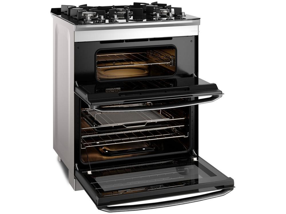 Fogão 5 Bocas Electrolux Cinza Duplo Forno com Timer FE5AD - 22