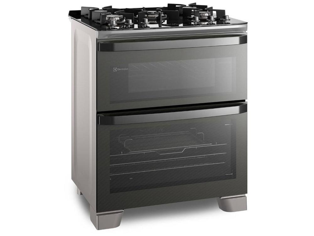 Fogão 5 Bocas Electrolux Cinza Duplo Forno com Timer FE5AD - 6
