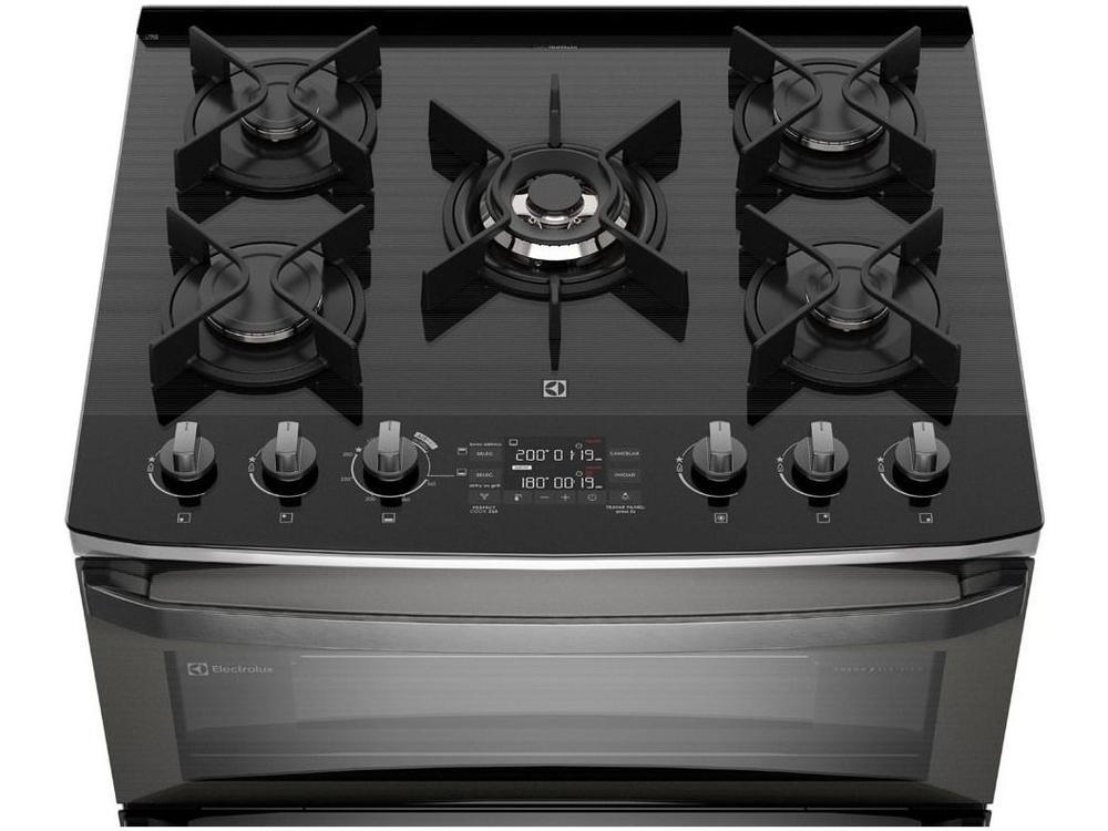 Fogão 5 Bocas Electrolux Cinza Duplo Forno com Timer FE5AD - 7