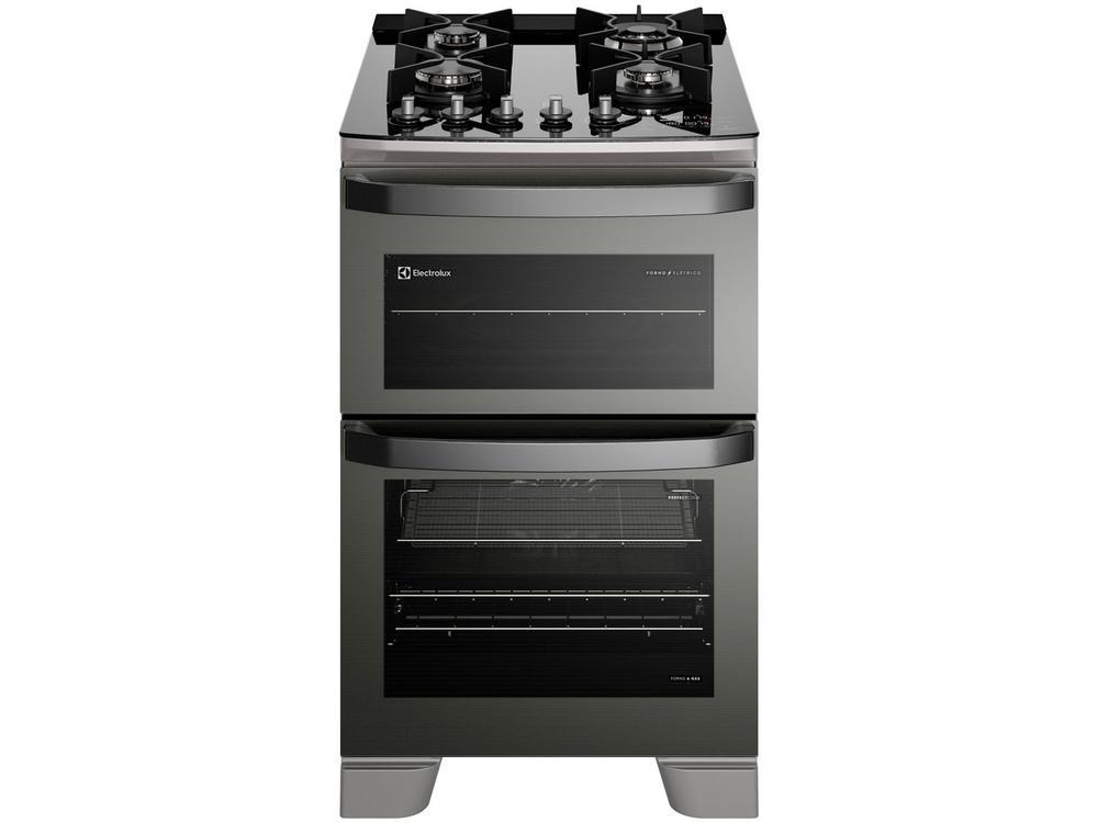 Fogão 4 Bocas Electrolux Cinza Duplo Forno com Timer FE4AD - 10