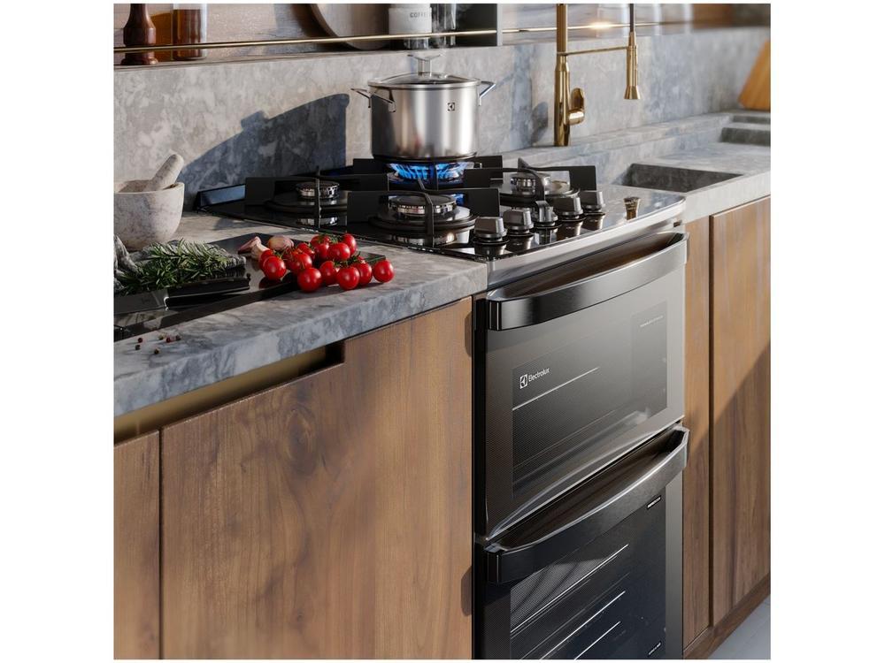 Fogão 4 Bocas Electrolux Cinza Duplo Forno com Timer FE4AD - 13