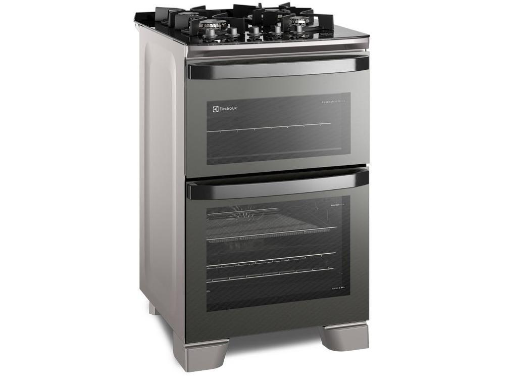 Fogão 4 Bocas Electrolux Cinza Duplo Forno com Timer FE4AD - 20