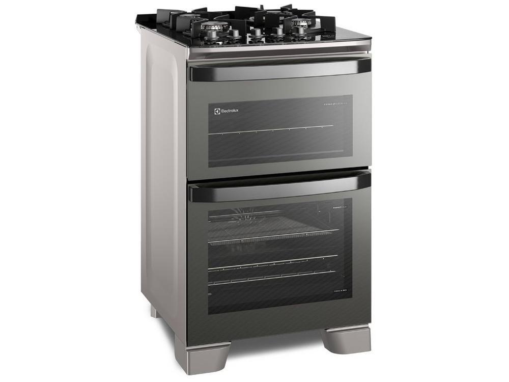 Fogão 4 Bocas Electrolux Cinza Duplo Forno com Timer FE4AD - 6