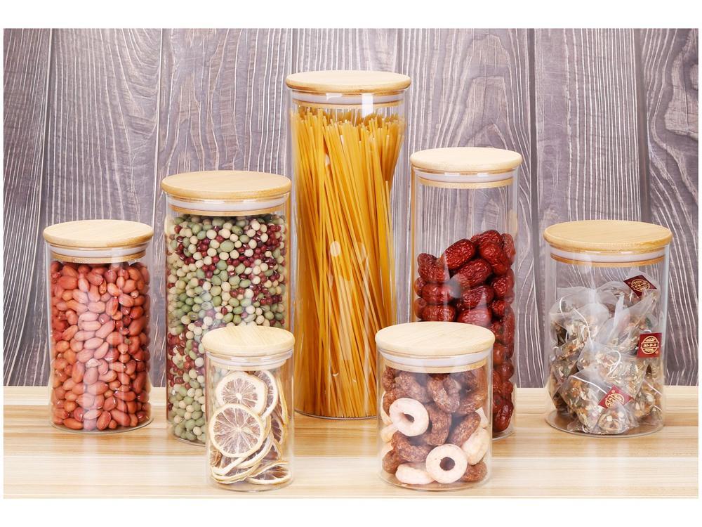 Jogo de Potes de Vidro Hermético Brinox com Tampa Redondo Ekko 7 Peças - 11