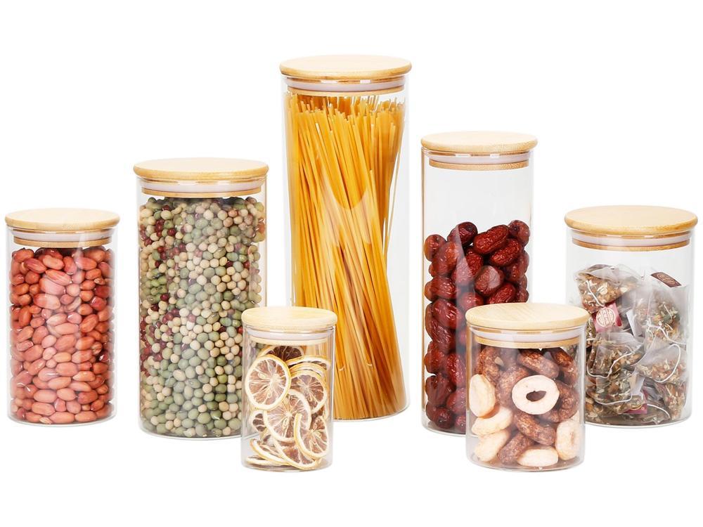 Jogo de Potes de Vidro Hermético Brinox com Tampa Redondo Ekko 7 Peças - 12