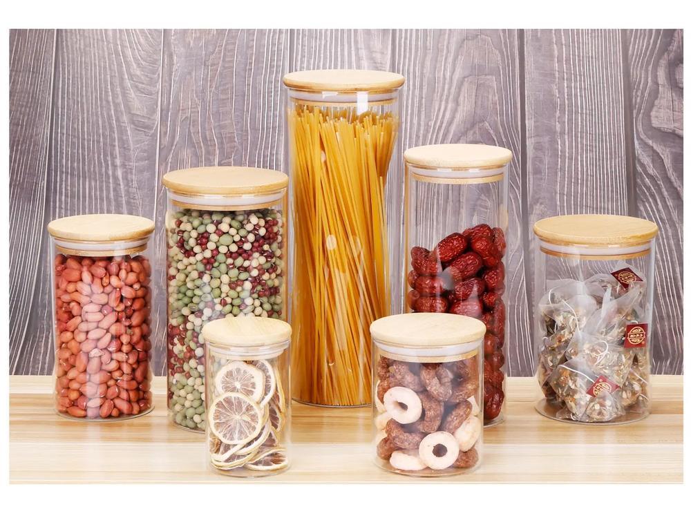 Jogo de Potes de Vidro Hermético Brinox com Tampa Redondo Ekko 7 Peças - 2