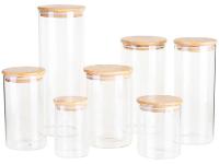 Jogo de Potes de Vidro Hermético Brinox com Tampa Redondo Ekko 7 Peças - 1