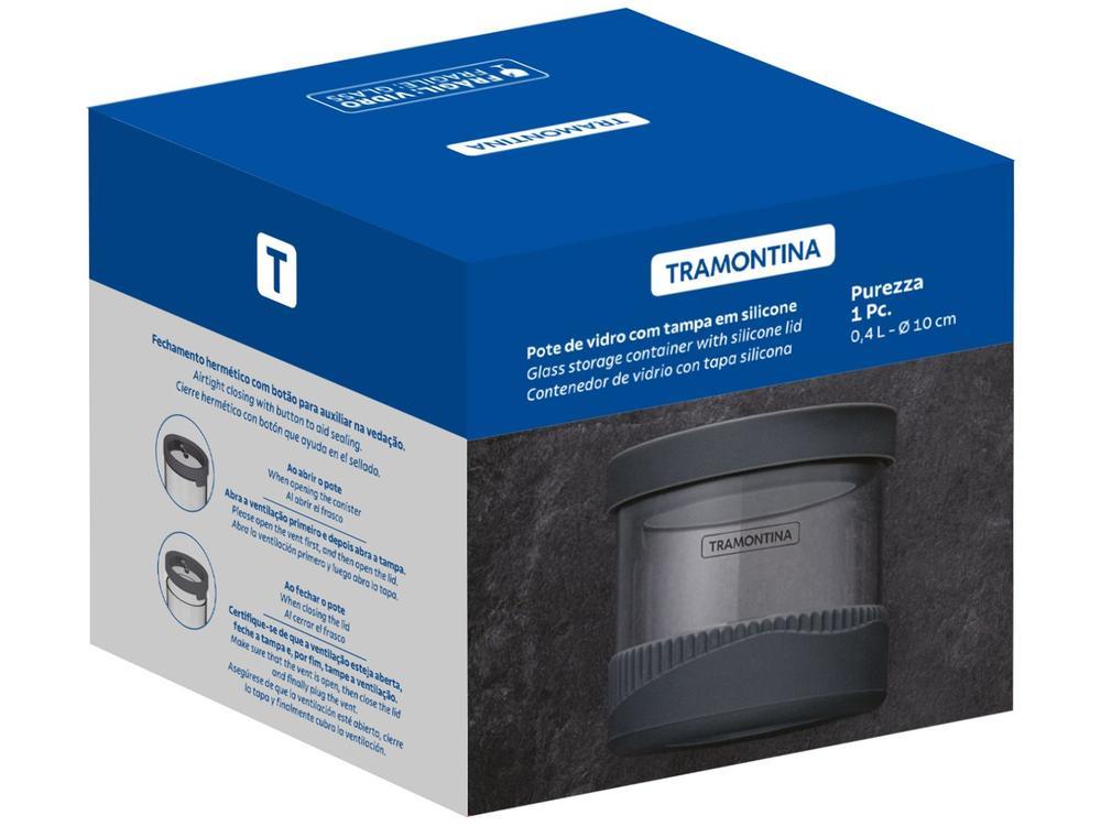 Pote de Vidro Hermético Tramontina com Tampa Redondo 0,4L - 4