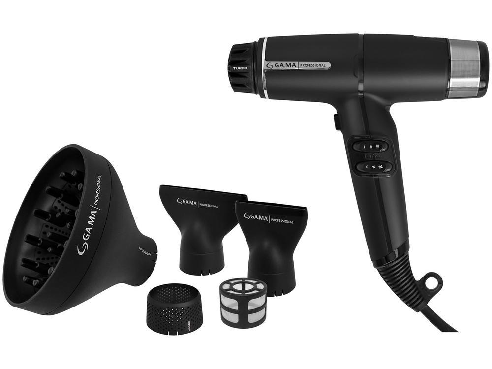 Secador de Cabelo GA.MA Italy Profissional Preto 1500W 3 Velocidades iQ Lite - 1
