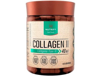 Colágeno Tipo II Nutrify Collagen II em Cápsulas 60 Cápsulas Morango Natural