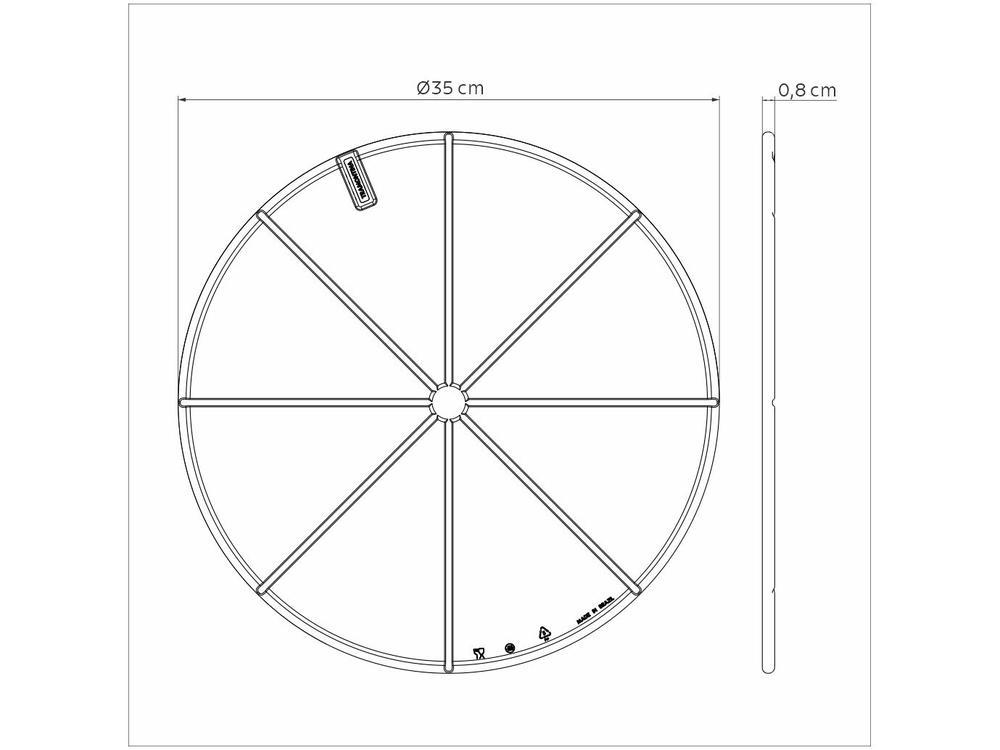 Tábua de Pizza de Polipropileno Redonda Tramontina 23768160 35cm - 12