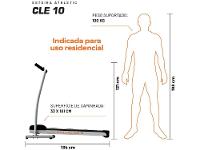 Esteira Ergométrica Elétrica Dobrável Athletic CLE 10 Vel. Máxima 10km/h - 9