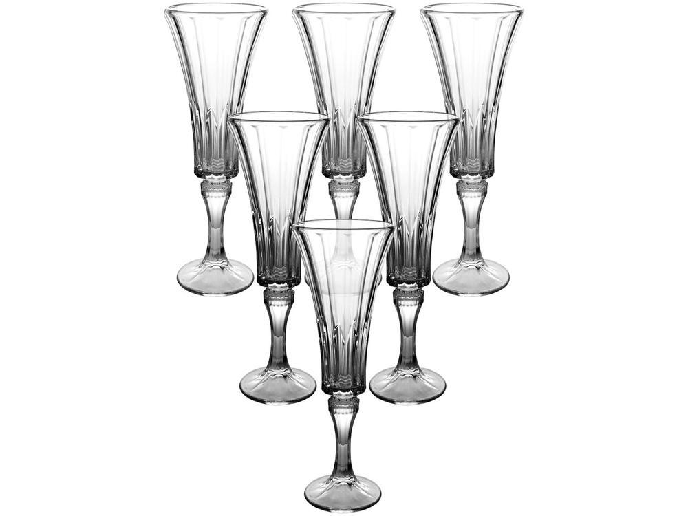 Jogo de Taças de Vidro para Champanhe Transparente 164ml 6 Peças Hauskraft Jennie - 1