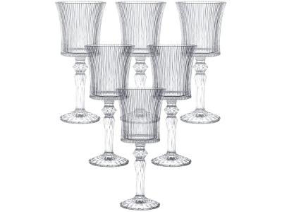 Jogo de Taças de Vidro para Água e vinho Transparente 260ml 6 Peças Hauskraft Graffiato