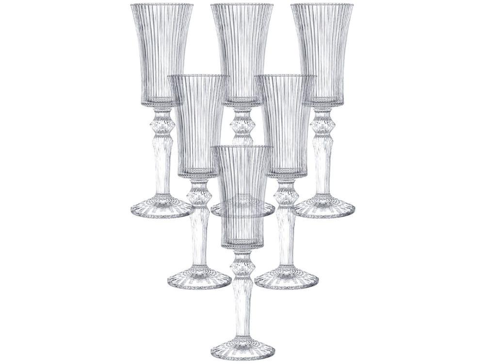 Jogo de Taças de Vidro para Champanhe Transparente 150ml 6 Peças Hauskraft Graffiato - 1