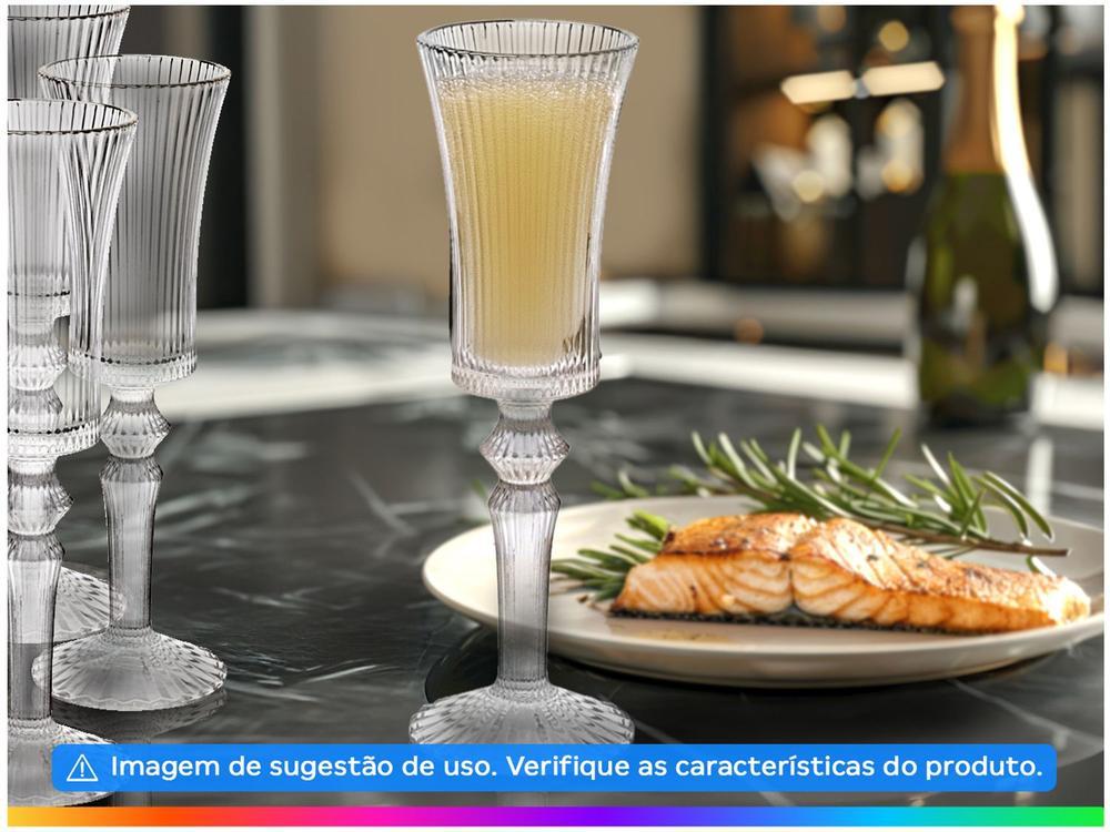 Jogo de Taças de Vidro para Champanhe Transparente 150ml 6 Peças Hauskraft Graffiato - 2