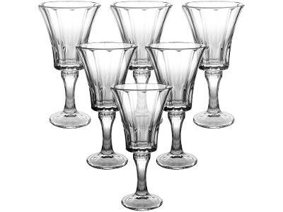 Jogo de Taças de Vidro para Água e vinho Transparente 230ml  6 Peças Hauskraft Jennie