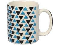 Caneca Chá e Café de Cerâmica Azul e Preto 300ml Hauskraft Reta Triade CANC185 - 1
