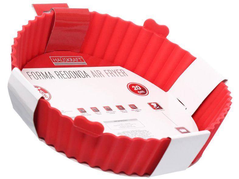 Forma para Air Fryer de Silicone Antiaderente com Alças 20cm Hauskraft - 2
