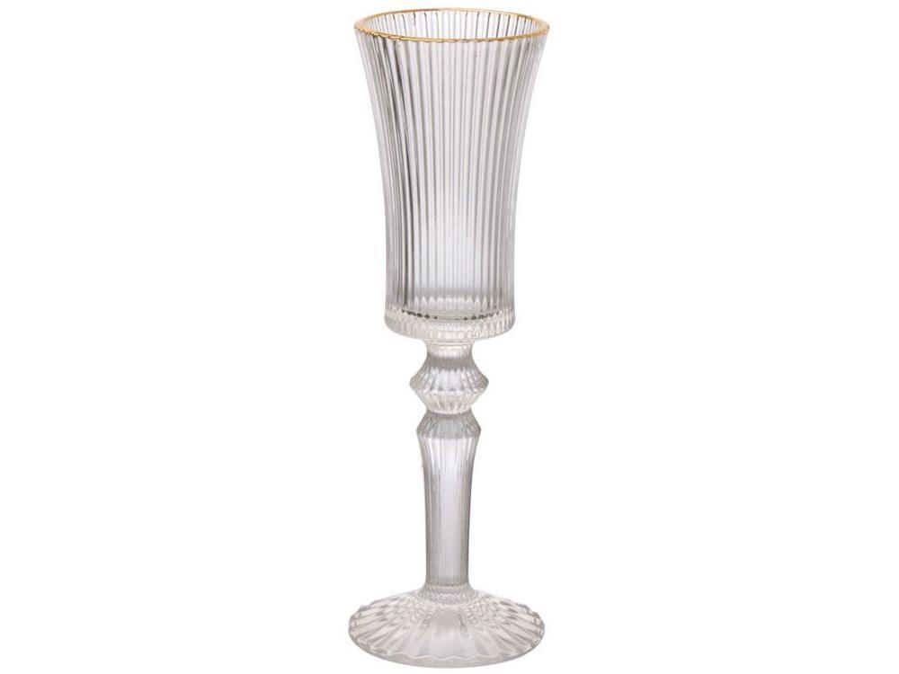 Jogo de Taças de Vidro para Champanhe Transparente e Dourado 150ml 6 Peças Hauskraft Graffiato - 3