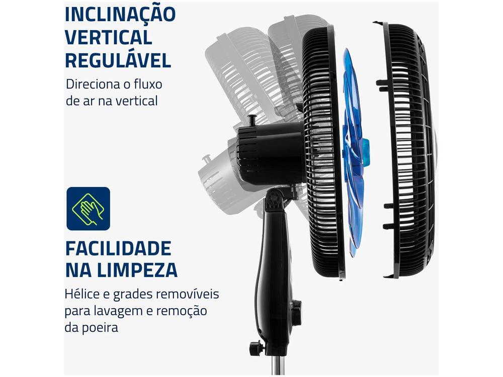 Ventilador de Coluna Mondial Super Turbo VTX-40C-Crystal 40cm 8 Pás 3 Velocidades Preto - 12