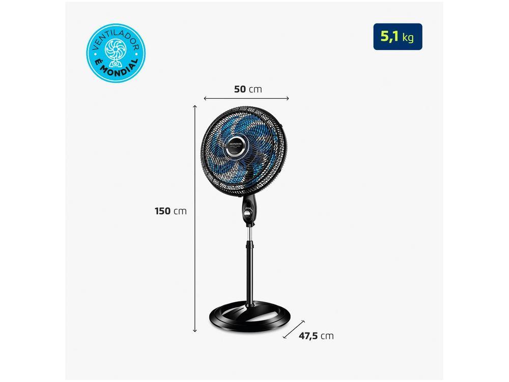Ventilador de Coluna Mondial Super Turbo VTX-40C-Crystal 40cm 8 Pás 3 Velocidades Preto - 23