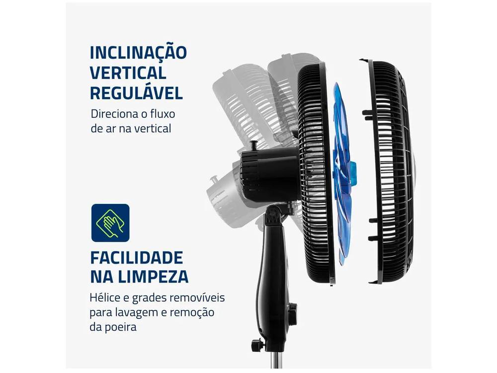 Ventilador de Coluna Mondial Super Turbo VTX-40C-Crystal 40cm 8 Pás 3 Velocidades Preto - 5