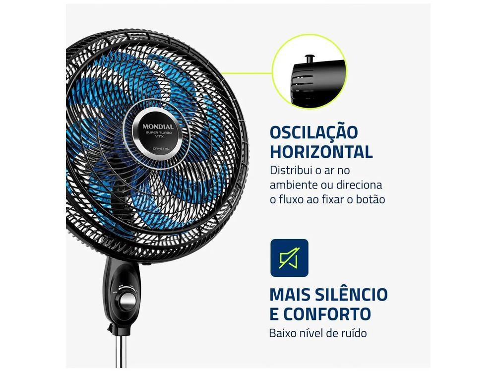 Ventilador de Coluna Mondial Super Turbo VTX-40C-Crystal 40cm 8 Pás 3 Velocidades Preto - 6