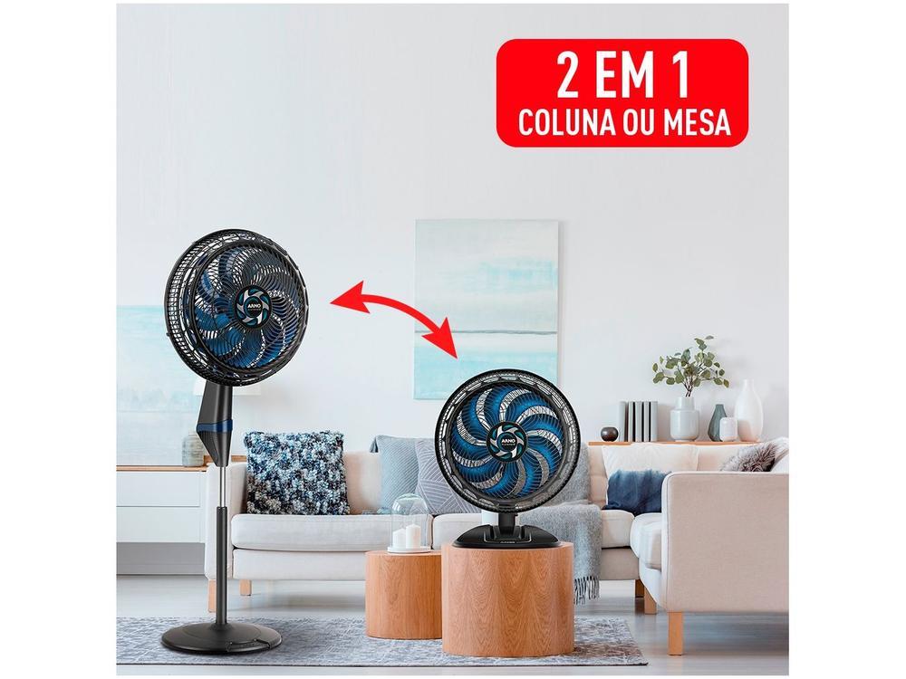 Ventilador 2 em 1 Arno X-Treme VE9M 40cm 9 Pás 3 Velocidades Preto e Azul Escuro - 12