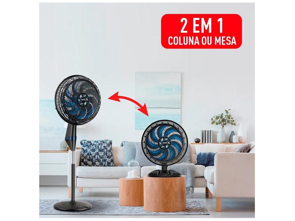 Ventilador 2 em 1 Arno X-Treme VE9M 40cm 9 Pás 3 Velocidades Preto e Azul Escuro - 2